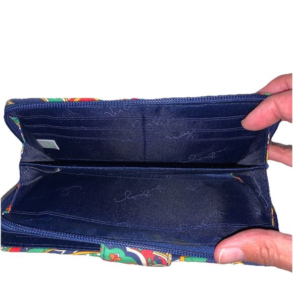 Vera Bradley Turn Lock Wallet Venetian Paisley Retired Hard to Find - Picture 7 of 12
